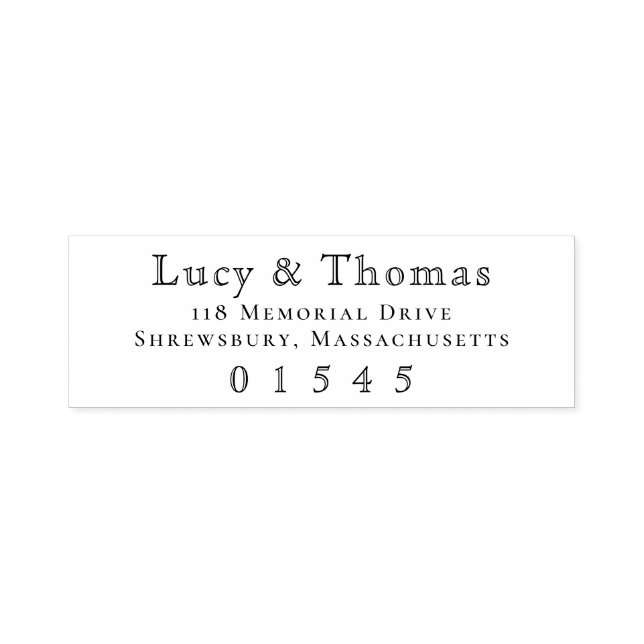 Sello Automático Dirección de devolución clásica de familia de Boda (Diseño)