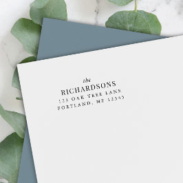 Sello Automático Dirección de devolución clásica moderna de apellid