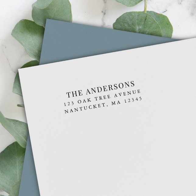 Sello Automático Dirección de devolución clásica moderna de apellid (Subido por el creador)