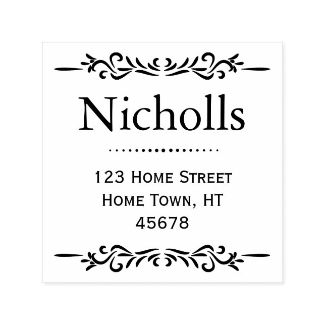 Sello Automático Dirección de devolución clásica retro (Diseño)