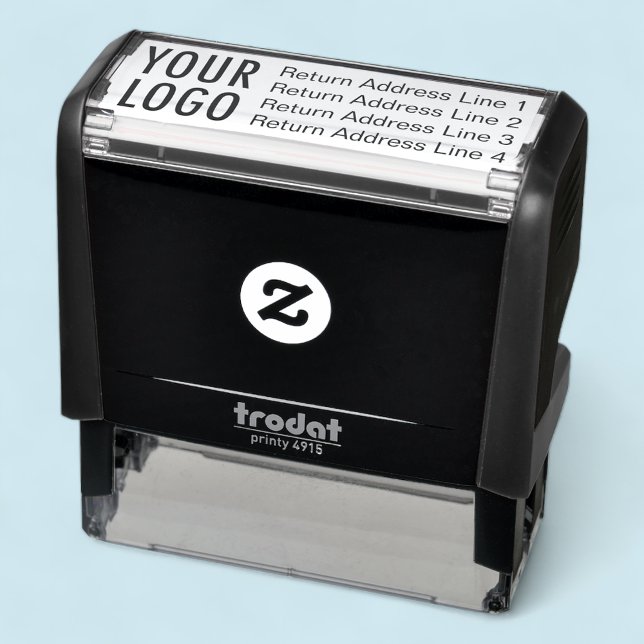 Sello Automático Dirección de devolución comercial con Personalizad (MISOOK Return Address with Logo Self Inking Stamp)