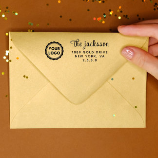 Sello Automático Dirección de devolución comercial | Logotipo moder