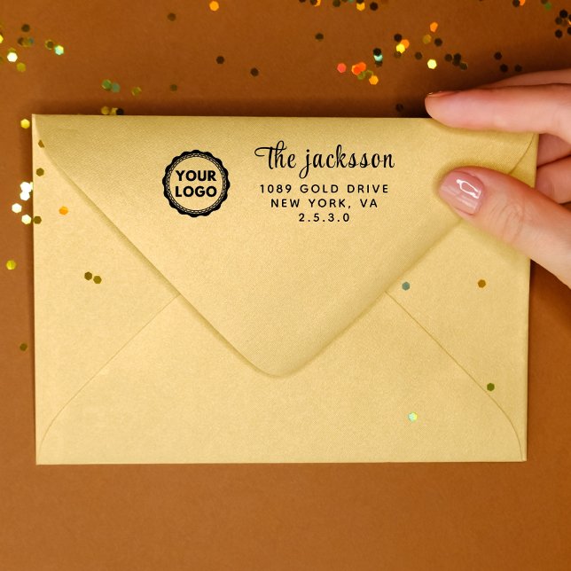 Sello Automático Dirección de devolución comercial | Logotipo moder (Subido por el creador)