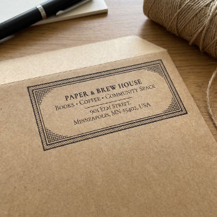 Sello Automático Dirección de devolución comercial   Logotipo profe