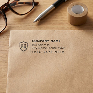 Sello Automático Dirección de devolución comercial   Logotipo profe