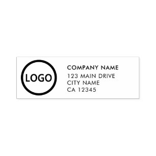 Sello Automático Dirección de devolución comercial Logotipo profesi