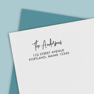 Sello Automático Dirección de devolución de apellido de guión moder