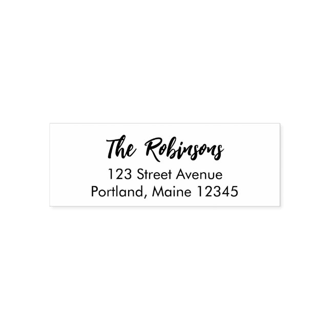 Sello Automático Dirección de devolución de apellido del guión de p (Diseño)