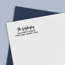 Sello Automático Dirección de devolución de apellido del guión del 