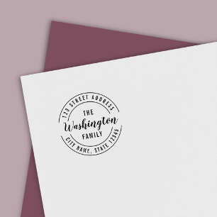 Sello Automático Dirección de devolución de apellido del pincel mod