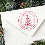 Sello Automático Dirección de devolución de árbol de pinza de navid<br><div class="desc">Crear sus propios Navidades | Sello de autotinta de la dirección de retorno de vacaciones.</div>