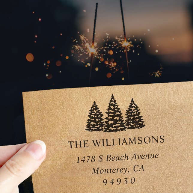 Sello Automático Dirección de devolución de árboles de nieve de inv (Subido por el creador)