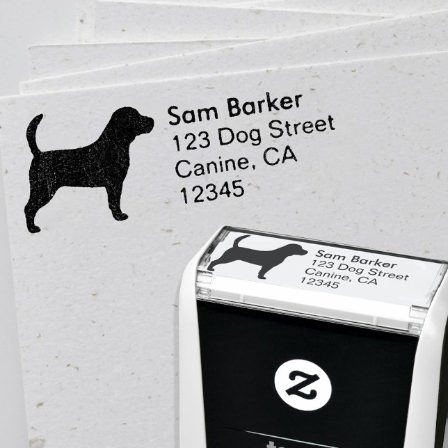 Sello Automático Dirección de devolución de Beagle Silhouette Dog L (Subido por el creador)