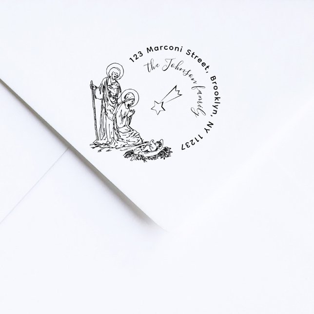 Sello Automático Dirección de devolución de Bethlehem Star Holy Fam (Subido por el creador)
