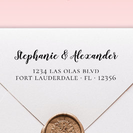 Sello Automático Dirección de devolución de boda Autónomo negrita M