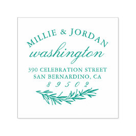 Sello Automático Dirección de devolución de Boda de bifurcación de 