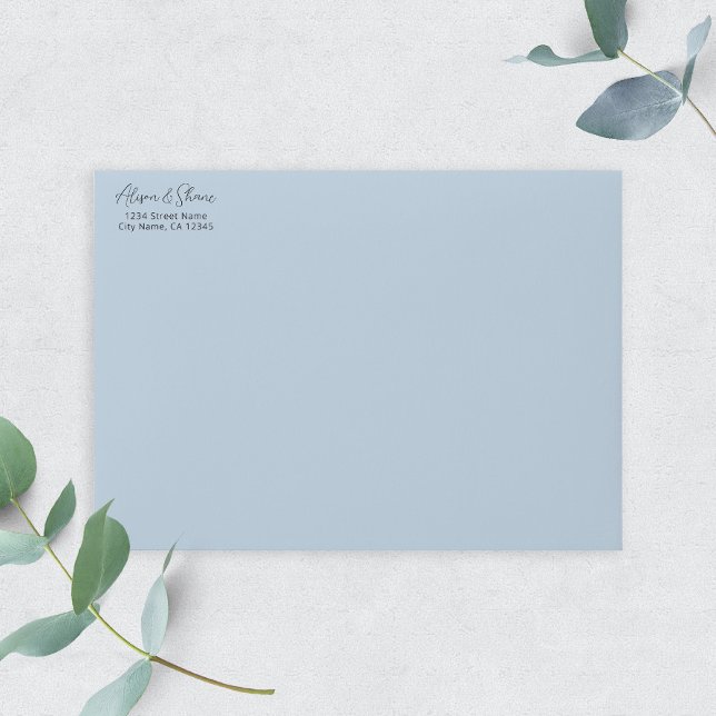 Sello Automático Dirección de devolución de Boda de script romántic (Subido por el creador)