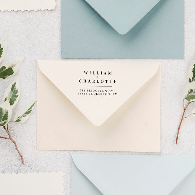 Sello Automático Dirección de devolución de Boda de tipografía mode (Subido por el creador)