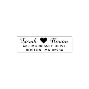 Sello Automático Dirección de devolución de boda elegante