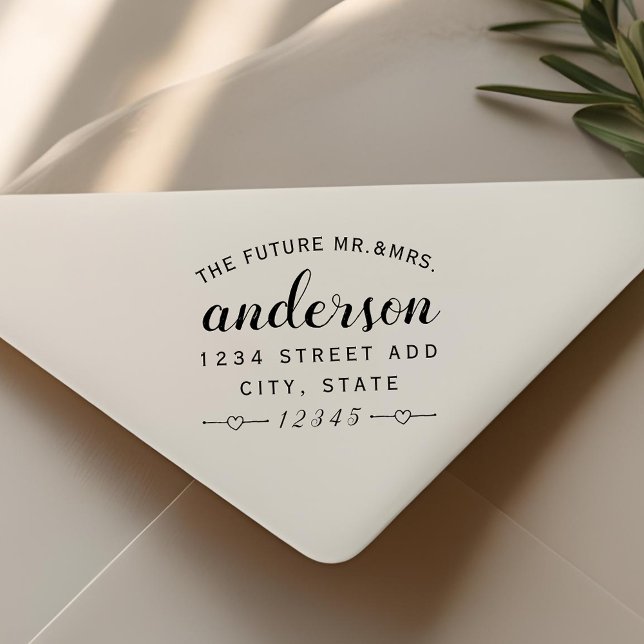 Sello Automático Dirección de devolución de boda Future Sr Sra Cora (Subido por el creador)