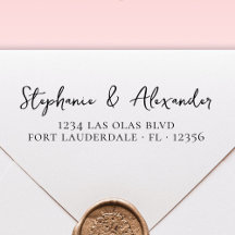 Dirección de devolución de boda Guión manuscrito m