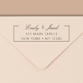Sello Automático Dirección de devolución de boda Minimalista modern