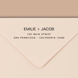 Sello Automático Dirección de devolución de boda Minimalista modern