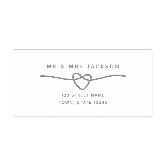 Sello Automático Dirección de devolución de Boda simple (Diseño)