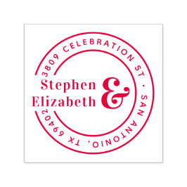 Sello Automático Dirección de devolución de Boda y de ancho de band