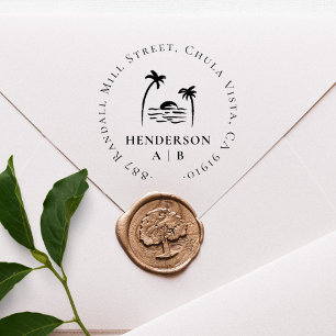 Sello Automático Dirección de devolución de bodas personalizadas de
