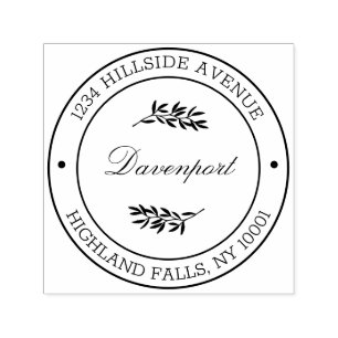 Sello Automático Dirección de devolución de caligrafía de hojas bot