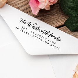 Sello Automático Dirección de devolución de caligrafía de vintage