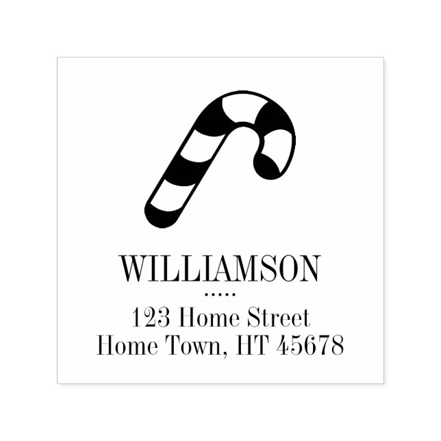 Sello Automático Dirección de devolución de candy de navidad (Diseño)