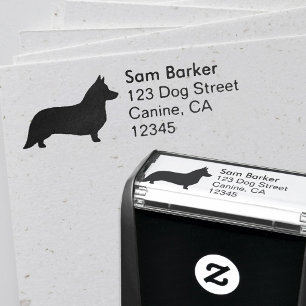 Sello Automático Dirección de devolución de Cardigan Welsh Corgi 