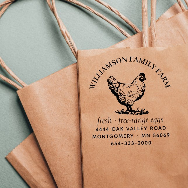 Sello Automático Dirección de devolución de cartón de huevo clásico (Subido por el creador)