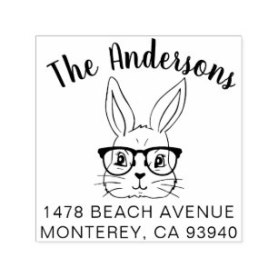 Sello Automático Dirección de devolución de conejito de Semana Sant