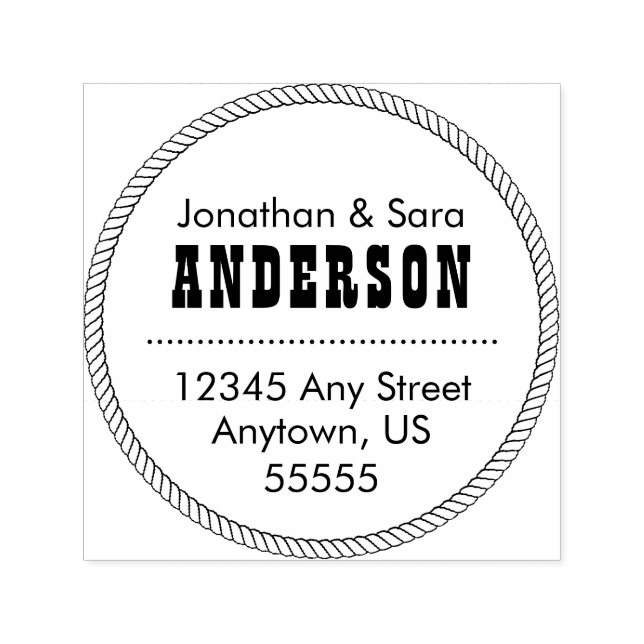 Sello Automático Dirección de devolución de cuadro de redondeo (Diseño)