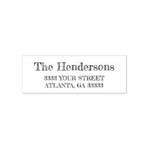 Sello Automático Dirección de devolución de esbozo de mano