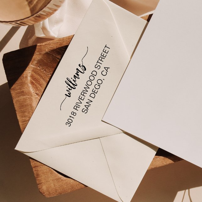 Sello Automático Dirección de devolución de estilo con guión de pin (Subido por el creador)