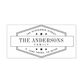 Sello Automático Dirección de devolución de familia