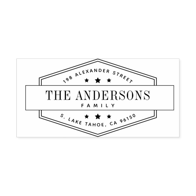 Sello Automático Dirección de devolución de familia (Diseño)