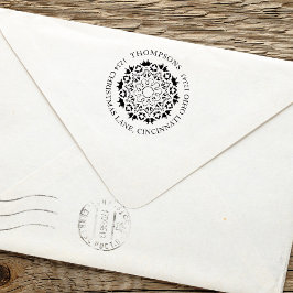 Sello Automático Dirección de devolución de familia de invierno de 