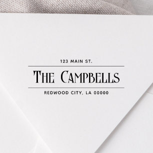 Sello Automático Dirección de devolución de familia de Moda de vint