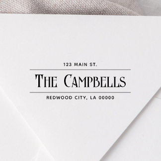 Sello Automático Dirección de devolución de familia de Moda de vint