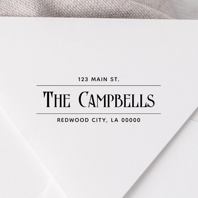 Sello Automático Dirección de devolución de familia de Moda de vint (Subido por el creador)