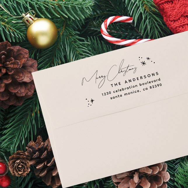 Sello Automático Dirección de devolución de familia de navidad manu (Subido por el creador)