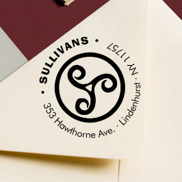 Sello Automático Dirección de devolución de familia de tres espiral