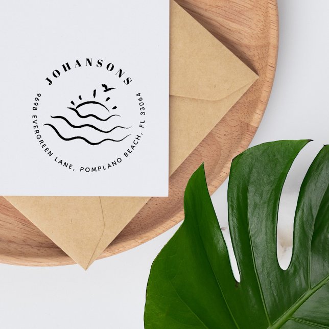 Sello Automático Dirección de devolución de familia dibujada a mano (Subido por el creador)