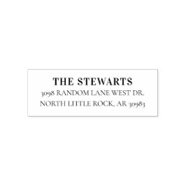 Sello Automático Dirección de devolución de familia moderna y senci