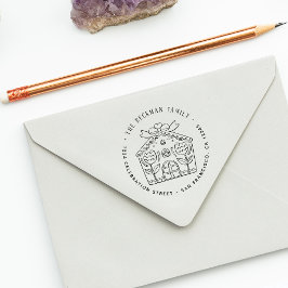 Sello Automático Dirección de devolución de fiesta de feriado de Gi